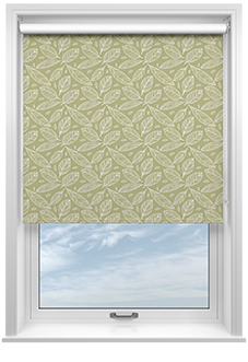 Falling Leaves, Green - Twist&Fit Roller Blind